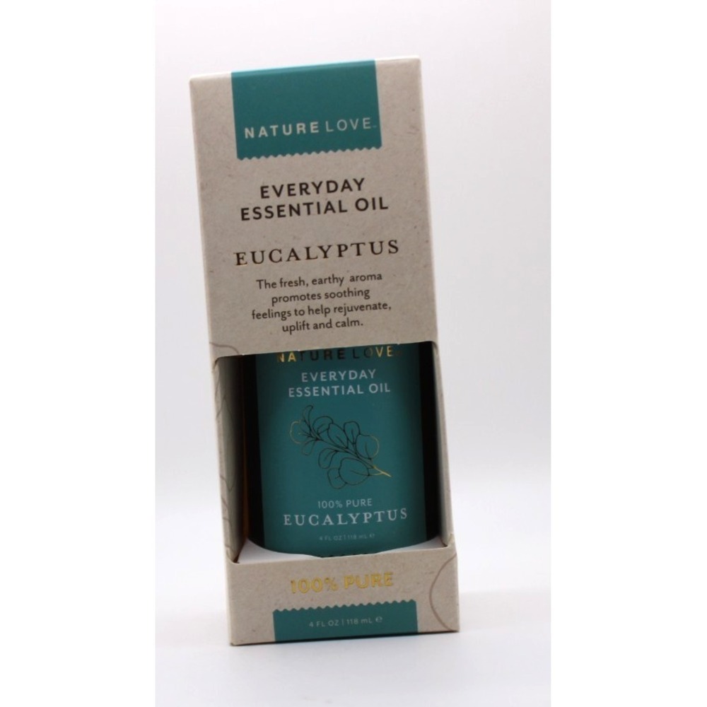Nature Love Eucalyptus Essential oil 4 fl oz w/dropper NIB